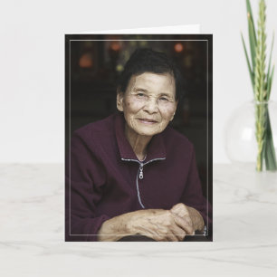 Tarjeta De Agradecimiento Funeral conmemorativo de la compasión por la fotog