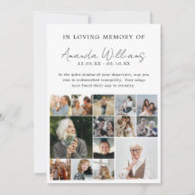 Funeral conmemorativo de la foto - 15 Collages de 