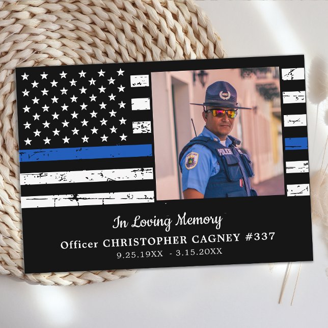 Tarjeta De Agradecimiento Funeral conmemorativo de la policía en la delgada  (Subido por el creador)