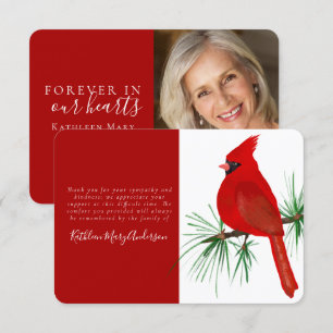 Tarjeta De Agradecimiento Funeral conmemorativo del Cardenal Photo Memorial