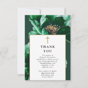 Tarjeta De Agradecimiento Funeral de celebración de vida moderna cristiana v