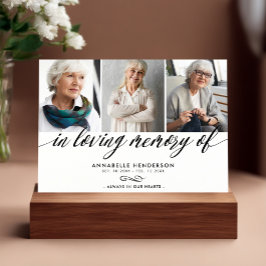 Tarjeta de agradecimiento funeral de Collage de fo