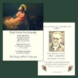 Tarjeta De Agradecimiento Funeral de la Iglesia Católica de la Solidaridad c