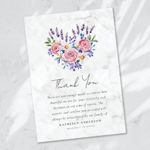 Tarjeta De Agradecimiento Funeral de la simpatía floral de rosas rosas rosas