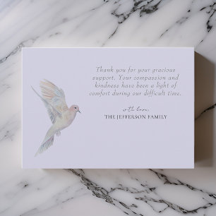 Tarjeta de agradecimiento funeral de paloma lloron