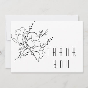 Tarjeta De Agradecimiento Funeral de pulverización floral a mano gracias