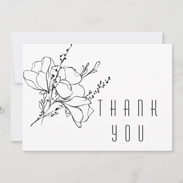 Tarjeta De Agradecimiento Funeral de pulverización Floral II de mano (Anverso)