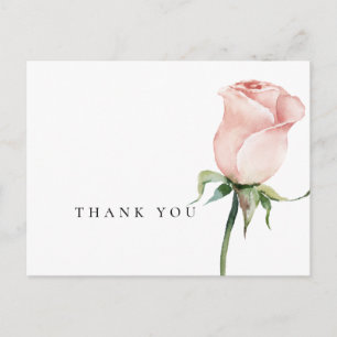 Tarjeta de agradecimiento funeral de rosas rosadas