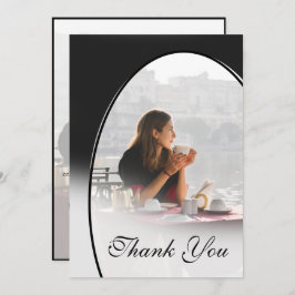 Tarjeta De Agradecimiento Funeral Foto Personal Elegante Simple Gracias