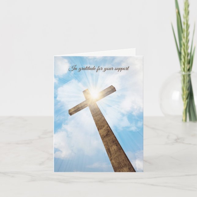 Tarjeta De Agradecimiento Funeral, Gratitud de la familia (Anverso)
