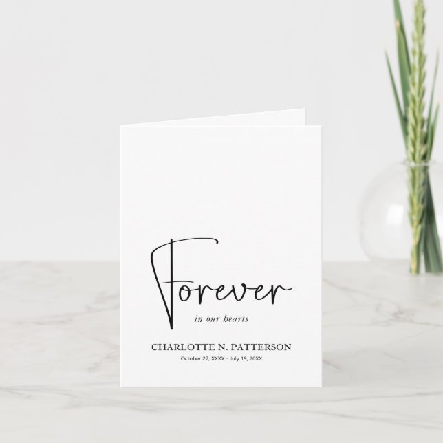 Tarjeta De Agradecimiento Funeral Memorial Photo Folded (Anverso)