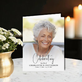 Tarjeta De Agradecimiento Funeral Memorial Photo Folded