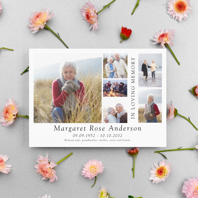 Tarjeta De Agradecimiento Funeral minimalista 6 Foto Bereavement (Subido por el creador)