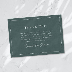 Tarjeta De Agradecimiento Funeral minimalista de Bereavement
