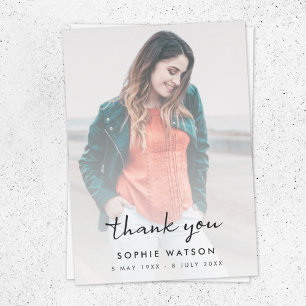 Tarjeta De Agradecimiento Funeral moderno   Celebración del Monumento a la V