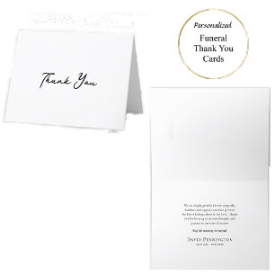 Tarjeta De Agradecimiento Funeral simple Cristiano Ortodoxo