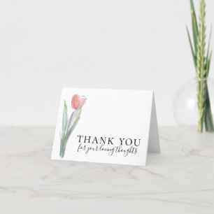 Tarjeta De Agradecimiento Funeral simple de Tulip
