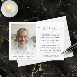 Tarjeta De Agradecimiento Funeral Thank You Photo In Loving Memory