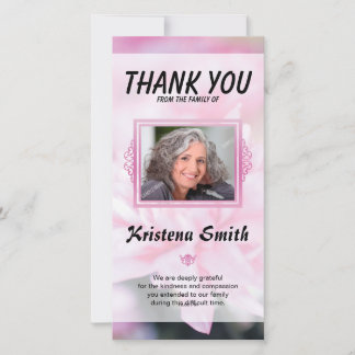 Tarjeta De Agradecimiento Funeral Thank You Sympathy Card