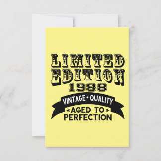 Tarjeta De Agradecimiento Funny 1988 Birthday Card Limited Edition
