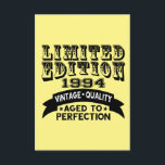 Tarjeta De Agradecimiento Funny 1994 Birthday Card Limited Edition<br><div class="desc">Edición limitada de 1994 Calidad de la cosecha de edad avanzada a la perfección.</div>