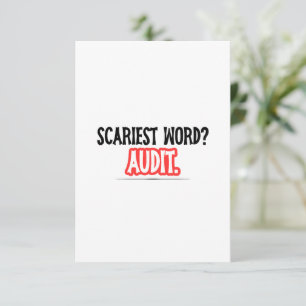 Tarjeta De Agradecimiento Funny Accountant Halloween - ¿Palabra más precaria