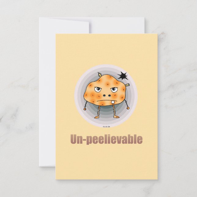 Tarjeta De Agradecimiento Funny Angry Potato – Un-peelievable Art (Anverso)