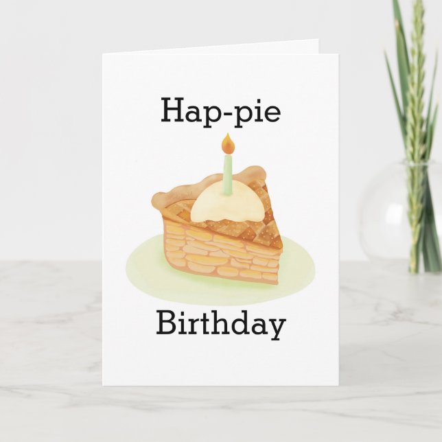 Tarjeta De Agradecimiento Funny Apple Pie Birthday (Anverso)