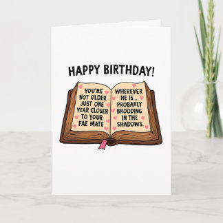 Tarjeta De Agradecimiento Funny Bookish Birthday Card