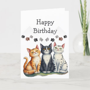 Tarjeta De Agradecimiento Funny Cat Herder Cita a Cat Lover Cumpleaños