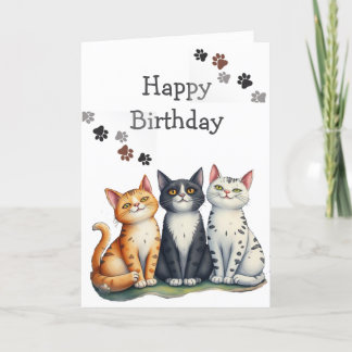 Tarjeta De Agradecimiento Funny Cat Herder Cita a Cat Lover Cumpleaños