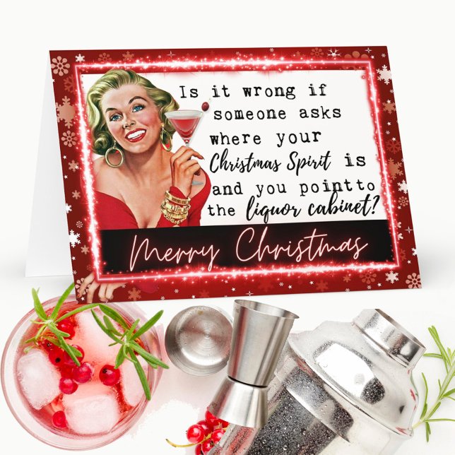 Tarjeta De Agradecimiento Funny Christmas Card Best Friend "Liquor Cabinet" (Subido por el creador)