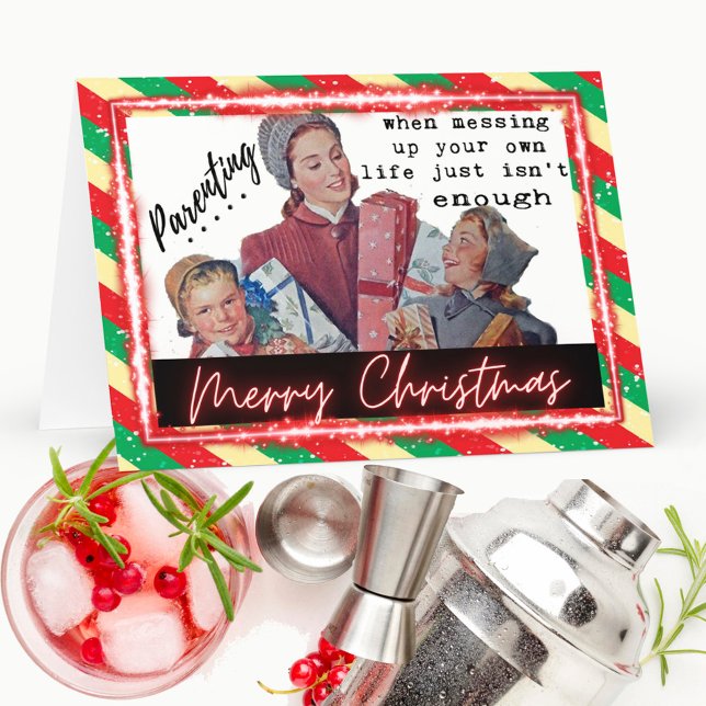 Tarjeta De Agradecimiento Funny Christmas Card Best Friend "Parenting" (Subido por el creador)