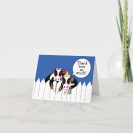 Tarjeta De Agradecimiento Funny Cow Moosicians Personaliza