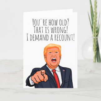 Tarjeta De Agradecimiento Funny Cumpleaños de Donald Trump
