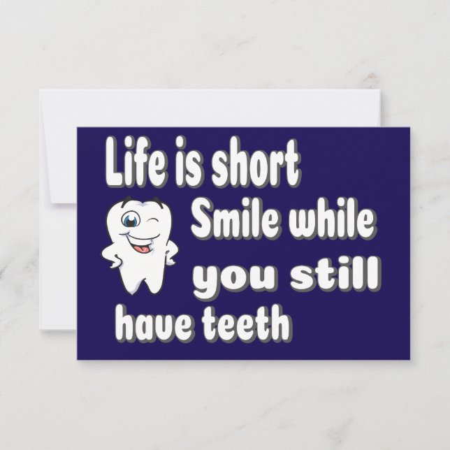 Tarjeta De Agradecimiento Funny Dental Quote (Anverso)