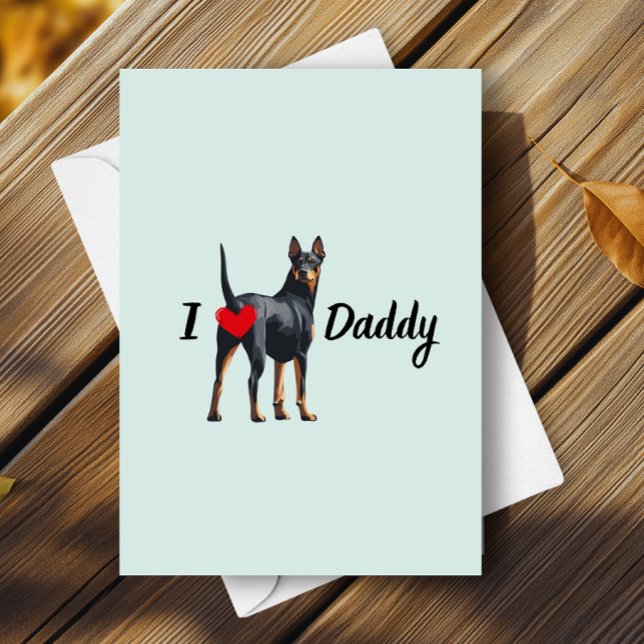 Tarjeta De Agradecimiento Funny Doberman Del Día De Los Padres Del Perro Mas (Subido por el creador)