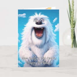 Tarjeta De Agradecimiento Funny Dog Monster: Anifar el cumpleaños de Yeti