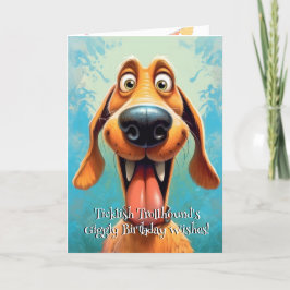 Tarjeta De Agradecimiento Funny Dog Monster: Cumpleaños del Trollhound