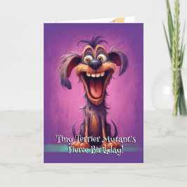 Tarjeta De Agradecimiento Funny Dog Monster: El pequeño y terrible cumpleaño