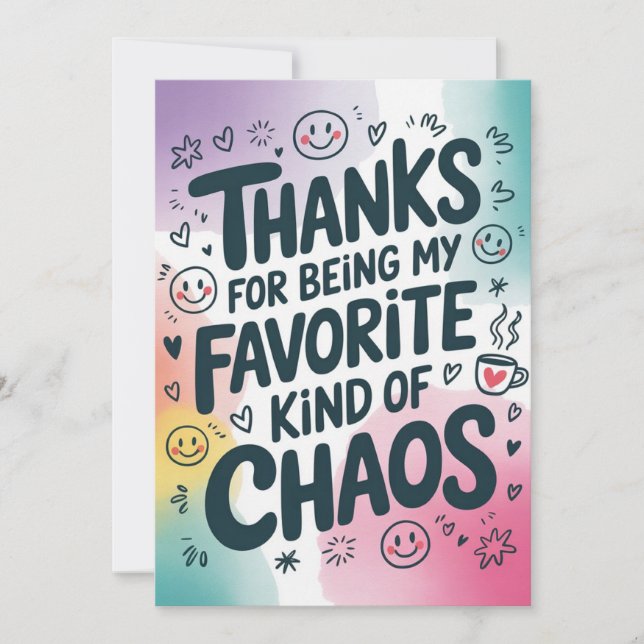 Tarjeta De Agradecimiento Funny Friend Thank You Card (Anverso)