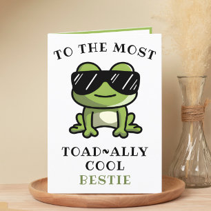 Tarjeta De Agradecimiento Funny Frog Toad Guay Mejor Amigo Feliz Cumpleaños