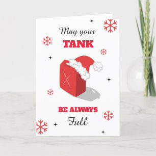 Tarjeta De Agradecimiento Funny gas rojo puede Navidades humor para Chiste c