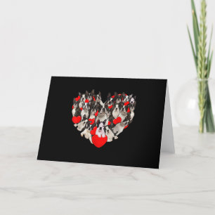 Tarjeta De Agradecimiento Funny Heart Love Boston Terrier Valentines Day