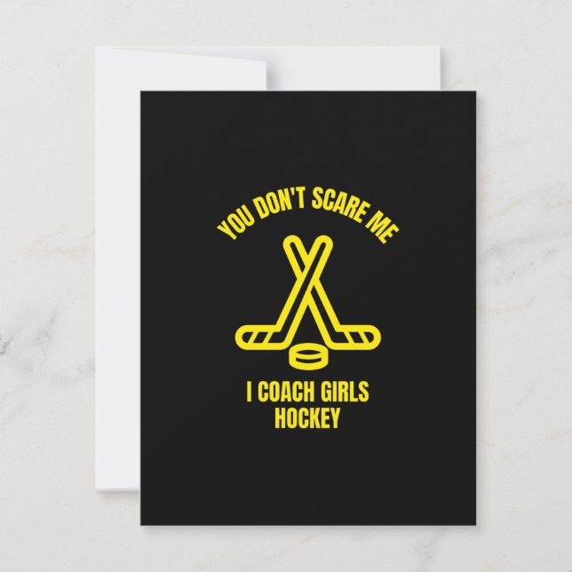 Tarjeta De Agradecimiento Funny hockey coach (Anverso)