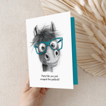 Funny Horse Birday Card