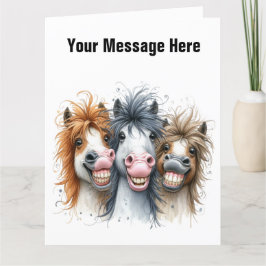 Tarjeta De Agradecimiento Funny Horse Card