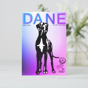 Tarjeta De Agradecimiento Funny Magazine Cover Style, Personalizable Perro L