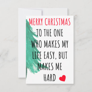 Tarjeta De Agradecimiento Funny merry Christmas card for her