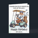 Tarjeta De Agradecimiento *~* Funny Old Golf Cart Man AP94 Birthday Card<br><div class="desc">(Código de búsqueda AP914para encontrar elementos similares ) Transferir fácilmente a otros productos Zazzle. Enérgicamente mejorado por Anna Rosa, anciana anciana golfista Silly Funny Humor Hilarious - Golfing.= Abuelo - Caddy Dinosaur QUOTE Abuelo ama hacer ruedas para asustar a los gansos. Graciosa tarjeta de cumpleaños de golf - PERSONALIZA PERSONALIZAR...</div>